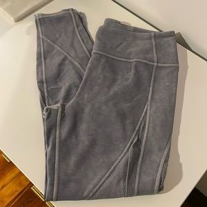 Gray Ribbed Lululemon Leggings